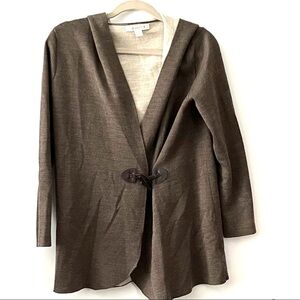 Hooded casual open front sweater